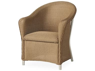 Lloyd Flanders Reflections Wicker Dining Arm Chair with Padded Seat LF109007