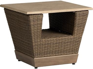 Lloyd Flanders Charisma Aluminum Wicker Square End Table LF421043