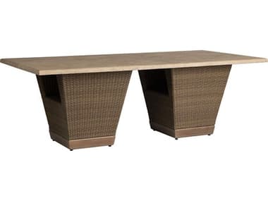 Lloyd Flanders Charisma Aluminum Wicker Rectangular Dining Table LF421086