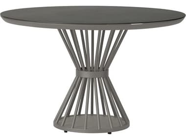 Lloyd Flanders Universal Accessories Aluminum Diameter Round Dining Table with Stone Top LF486048