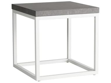 Lloyd Flanders Universal Accessories Aluminum Square Matt White Frame and Gray Ceramic top LF486243