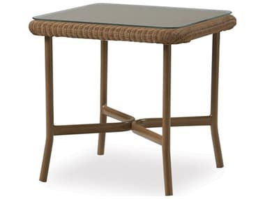 Lloyd Flanders Solstice Wicker 22'' Square Glass Top End Table LF83043