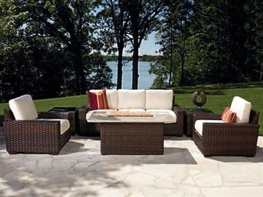 Lloyd Flanders Contempo Wicker Fire Pit Lounge Set LFCNTLG1