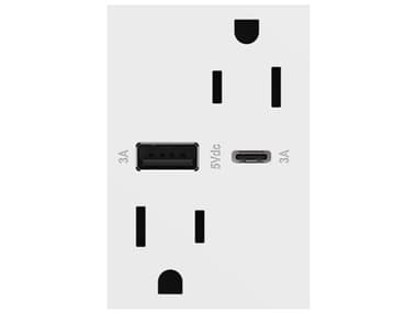 Legrand Adorne White Tamper-Resistant Ultra-Fast USB Type-A/C Outlet LGRARTRUSB156ACW4