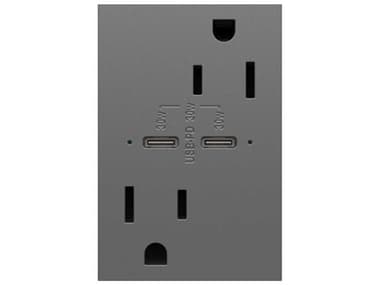 Legrand Adorne Magnesium Tamper-Resistant Ultra-Fast Plus Power Delivery USB Type-C/C Outlet LGRARTRUSB15PD30M4