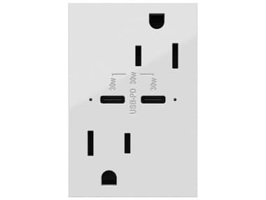 Legrand Adorne White Tamper-Resistant Ultra-Fast Plus Power Delivery USB Type-C/C Outlet LGRARTRUSB15PD30W4