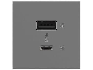 Legrand Adorne Magnesium  Ultra-Fast USB Type-A/C Outlet Module LGRARUSB2AC6M4