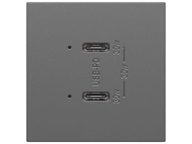 Legrand Adorne Magnesium Ultra-Fast Plus Power Delivery USB Type-C/C Outlet Module LGRARUSB30PDM4