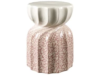 Livabliss by Surya Alexia Coral Cream Pink Garden Stool LIVAAX003181313