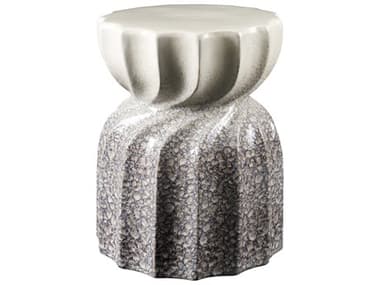 Livabliss by Surya Alexia Blue Cream Garden Stool LIVAAX004181313
