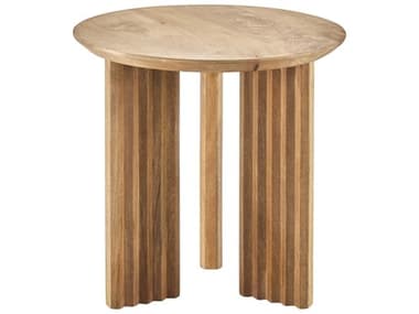 Livabliss by Surya Agnes Round Wood Brown End Table LIVAGNE002