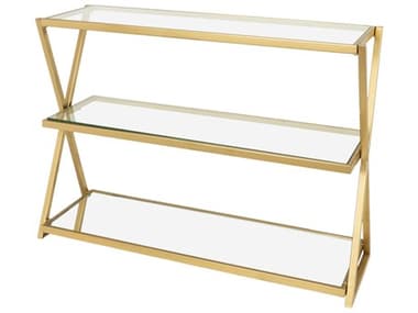 Livabliss by Surya Aliya Rectangular Mirror Clear Gold Console Table LIVALI002