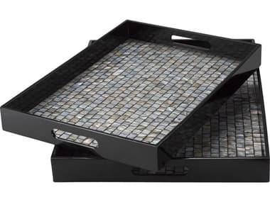 Livabliss by Surya Alessandra Black Serving Tray (Set of 2) LIVALS001SET
