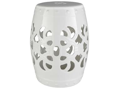 Livabliss by Surya Brinnon White Garden Stool LIVBIN003131318