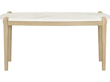 Livabliss by Surya Becki Owens Coronado Oval Marble White Tan Coffee Table LIVBOCO002192343