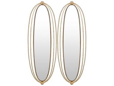 Livabliss by Surya Chasm Gold Wall Mirror Oval LIVCSM001SET