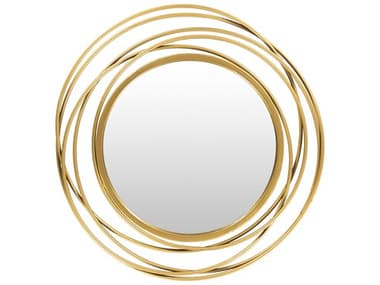 Livabliss by Surya Dixie Gold Wall Mirror Round LIVDII0032122