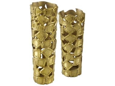 Livabliss by Surya Achaean Metallic Brass Vase (Set of 2) LIVEAH001SET