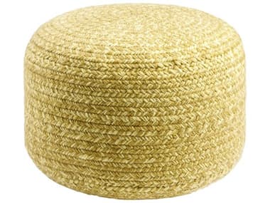 Livabliss by Surya Entwined Goldenrod Yellow Upholstered Pouf LIVEDPF002121717
