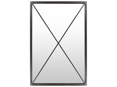 Livabliss by Surya Forge Hand Painted Black Rectangular Wall Mirror LIVFOR0014060