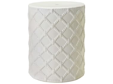 Livabliss by Surya Gaylor White Garden Stool LIVGAY001141418