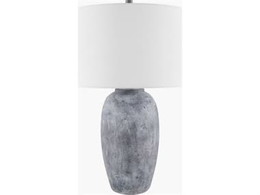Livabliss by Surya Gasius Painted Gray White Linen Buffet Lamp LIVGSU002
