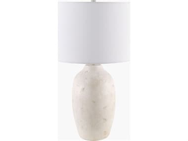 Livabliss by Surya Gasius Painted White Linen Buffet Lamp LIVGSU008