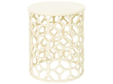 Livabliss by Surya Hale Round Metal Yellow End Table LIVHALE104