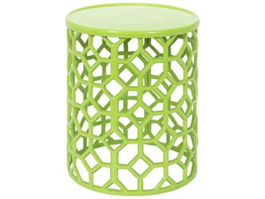 Livabliss by Surya Hale Round Metal Green End Table LIVHALE106