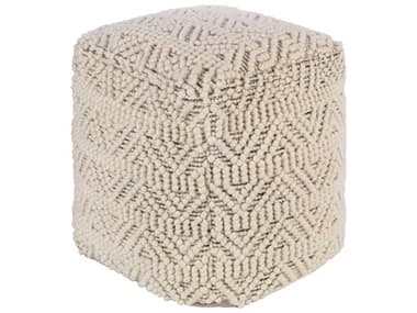 Livabliss by Surya Hygge Cream Black Upholstered Ottoman LIVHGPF008181818