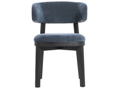 Livabliss by Surya Lindo Acacia Wood Blue Upholstered Armless Dining Chair (Set of 2) LIVLND002SET