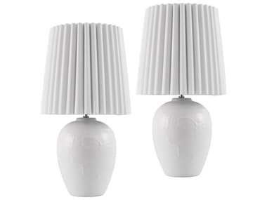 Livabliss by Surya Mako White Table Lamp (Set of 2) LIVMAK002SET