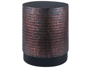 Livabliss by Surya Amenet Round Metal Gold Black End Table LIVNEA002191515