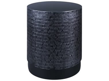 Livabliss by Surya Amenet Round Metal Silver Gray Black End Table LIVNEA004191515