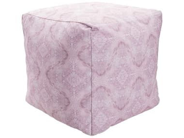 Livabliss by Surya Surya Poufs 18" Pink Fabric Upholstered Ottoman LIVPOUF1040