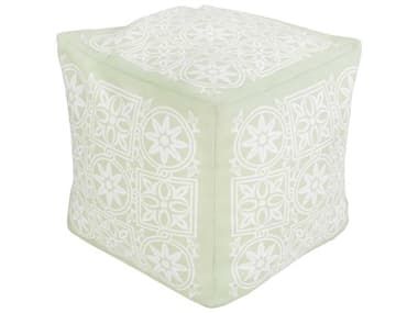 Livabliss by Surya Rain Seafoam Green Upholstered Pouf LIVPOUF260