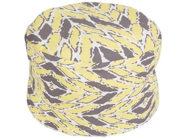 Livabliss by Surya Rain Taupe Yellow Upholstered Pouf LIVPOUF263
