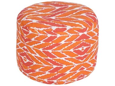 Livabliss by Surya Rain Dusty Coral Orange Upholstered Pouf LIVPOUF264