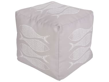 Livabliss by Surya Rain Taupe Beige Upholstered Pouf LIVPOUF280