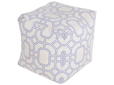 Livabliss by Surya Rain Dark Blue Upholstered Pouf LIVPOUF286