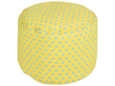 Livabliss by Surya Rain Orange Yellow Upholstered Pouf LIVPOUF292