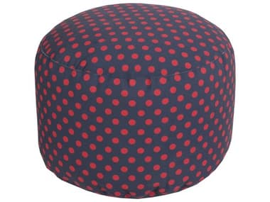 Livabliss by Surya Rain Ink Blue Upholstered Pouf LIVPOUF294