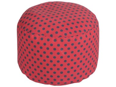 Livabliss by Surya Rain Red Upholstered Pouf LIVPOUF295