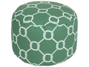 Livabliss by Surya Rain Emerald Green Upholstered Pouf LIVPOUF297