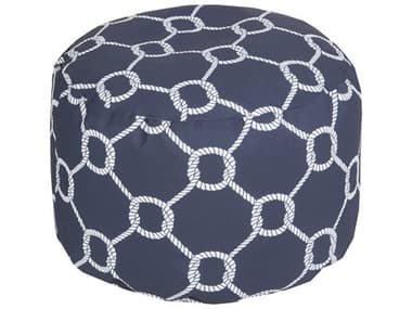 Livabliss by Surya Rain Blue Upholstered Pouf LIVPOUF300