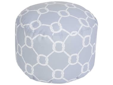 Livabliss by Surya Rain Gray Upholstered Pouf LIVPOUF302