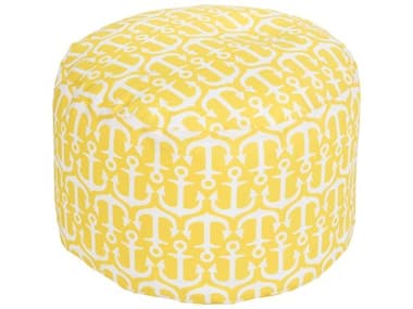 Livabliss by Surya Rain Yellow Upholstered Pouf LIVPOUF304