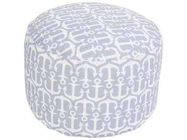 Livabliss by Surya Rain Gray Upholstered Pouf LIVPOUF308