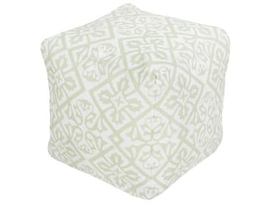 Livabliss by Surya Rain Seafoam Blush Green Upholstered Pouf LIVPOUF312