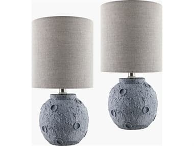 Livabliss by Surya Rapollo Painted Gray Linen Table Lamp Set of 2 LIVRAP001SET